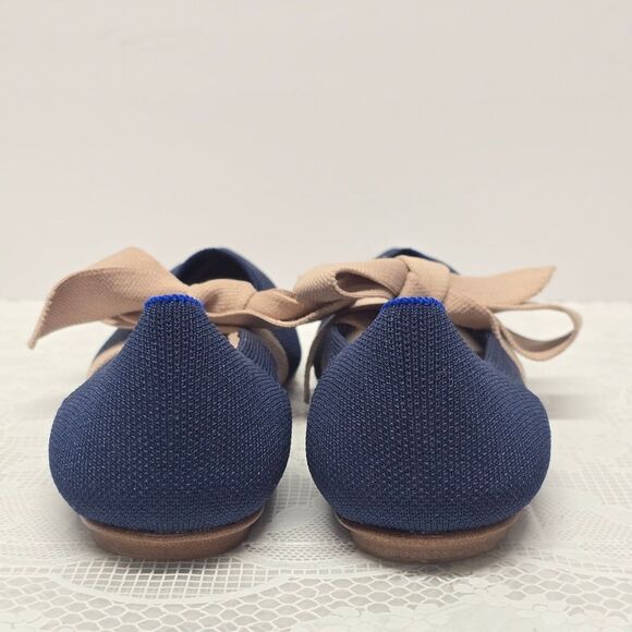 Rothy's Mary Jane Bow Flats in Sapphire Deep Navy Blue Womens 6.5 - Picture 7 of 8